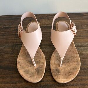Michael Kors Leather Heel Sandals, Size 8, Colour Blush Pink.